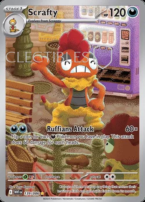 Pokemon White Flare 139/086 Scrafty 