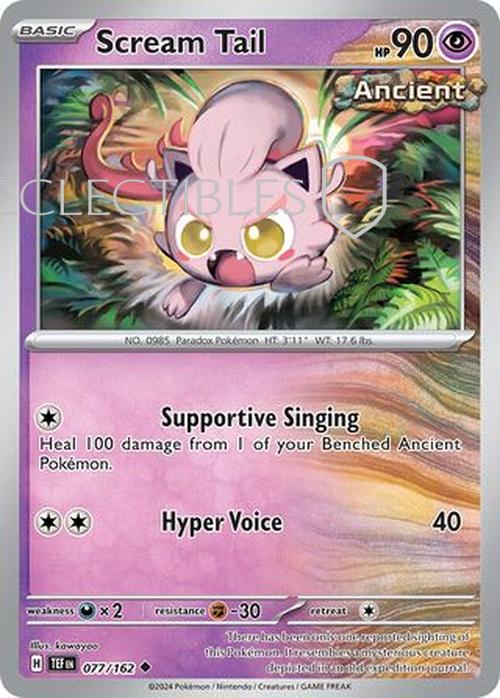 Pokemon Temporal Forces 077/162 Scream Tail  Holo