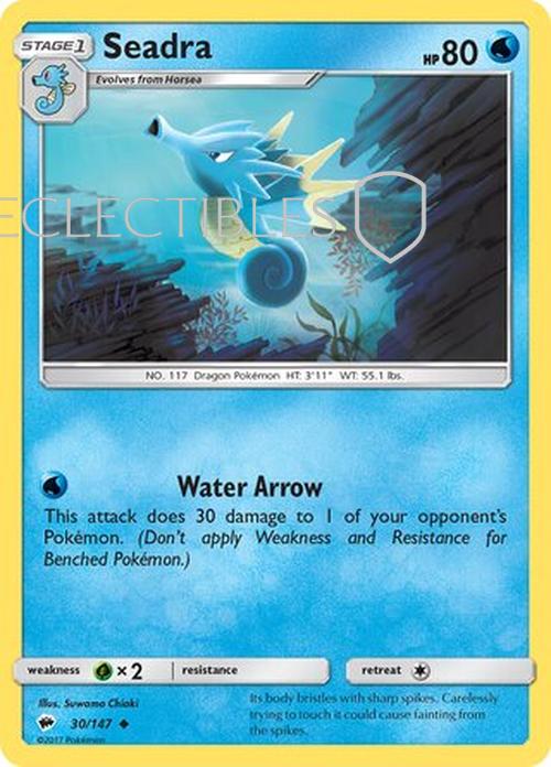 Pokemon Burning Shadows 030/147 Seadra Reverse Holo