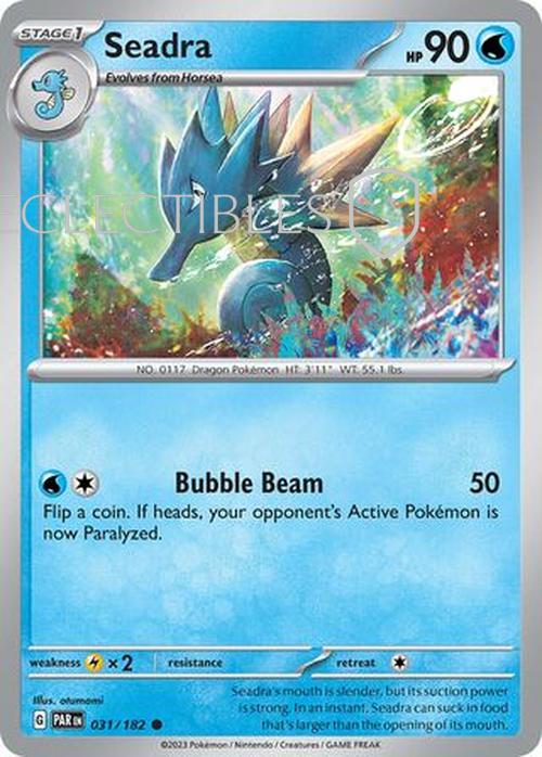 Pokemon Paradox Rift 031/182 Seadra  Reverse Holo