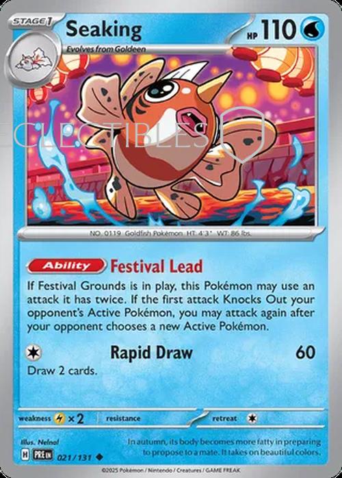 Pokemon Prismatic Evolutions 021/131 Seaking Reverse Holo