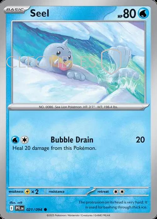 Pokemon Phantasmal Flames 021/094 Seel  Reverse Holo