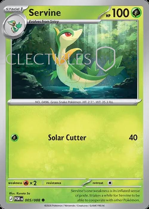 Pokemon Perfect Order 005/88 Servine  Reverse Holo