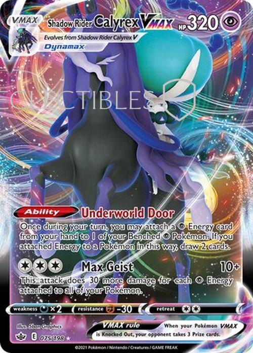 Pokemon Chilling reign 075/198 Shadow Rider Calyrex VMAX