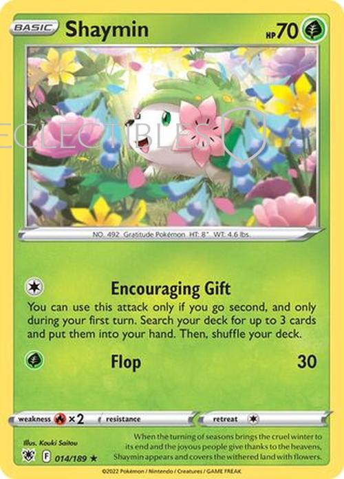 Pokemon Astral Radiance 014/189 Shaymin  Reverse Holo