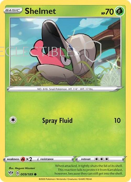 Pokemon Darkness Ablaze 009/189 Shelmet  Reverse Holo