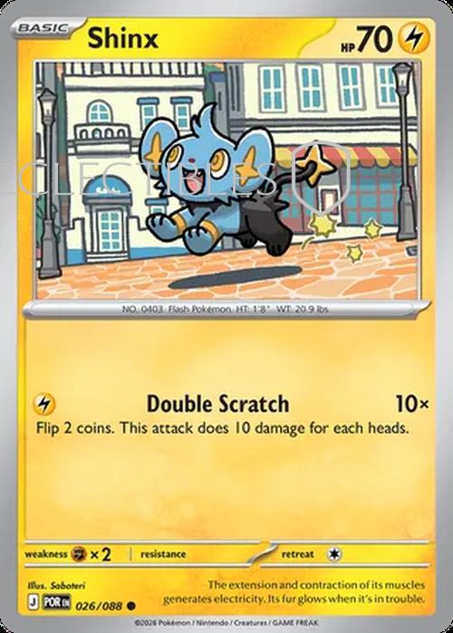 Pokemon Perfect Order 026/88 Shinx  Reverse Holo