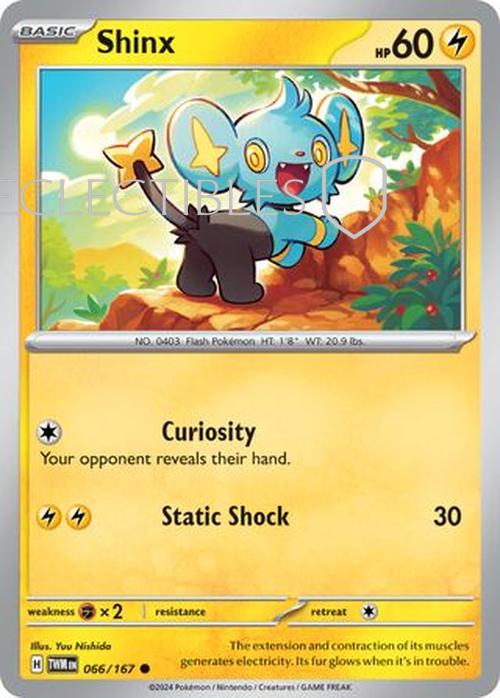 Pokemon Twilight Masquerade 066/167 Shinx  Reverse Holo