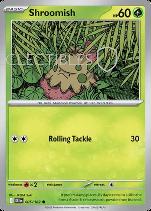 Pokemon Destined Rivals 005/182 Shroomish  Reverse Holo