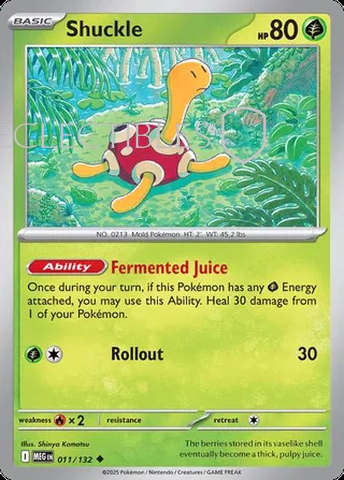 Pokemon Mega Evolutions 011/132 Shuckle  Reverse Holo