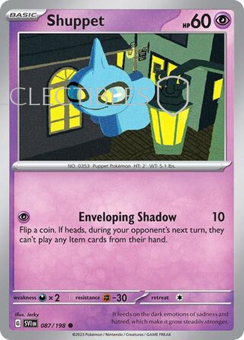 Pokemon Scarlet & Violet 087/198 Shuppet  Reverse Holo