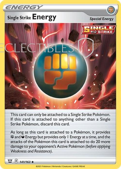 Pokemon Battle Styles 141/163 Single Strike Energy Holo Prize Pack League