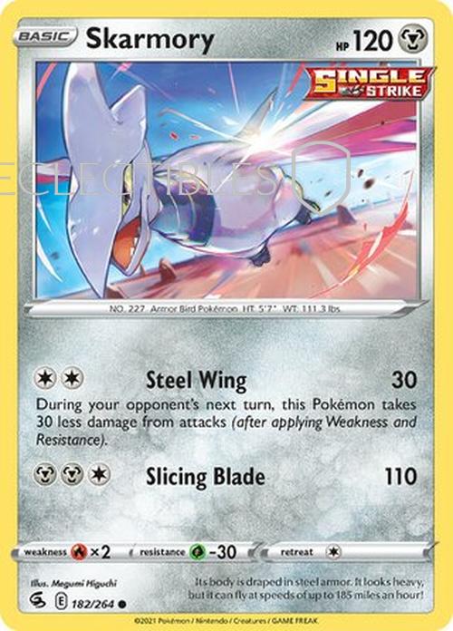 Pokemon Fusion Strike 182/264 Skarmory  Reverse Holo