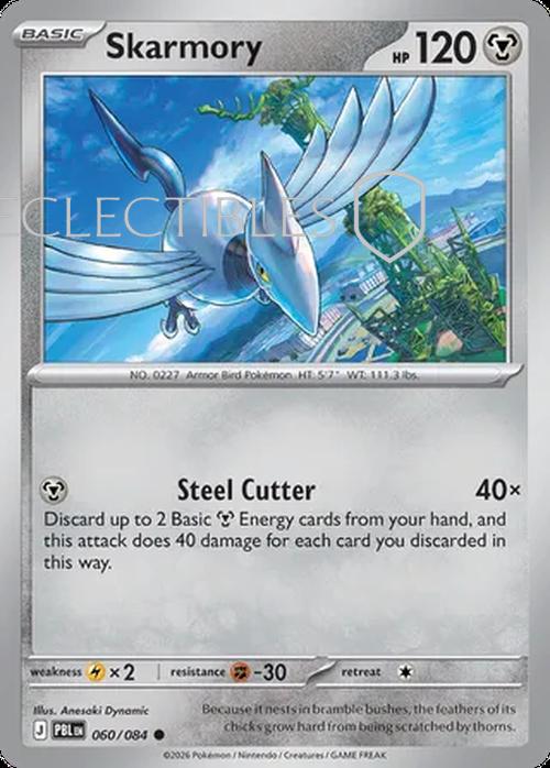 Pokemon pitch black 060/84 Skarmory  Reverse Holo