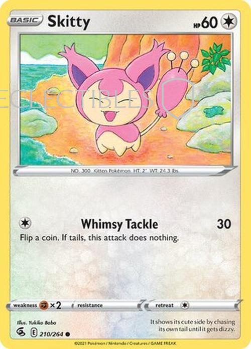 Pokemon Fusion Strike 210/264 Skitty  Reverse Holo
