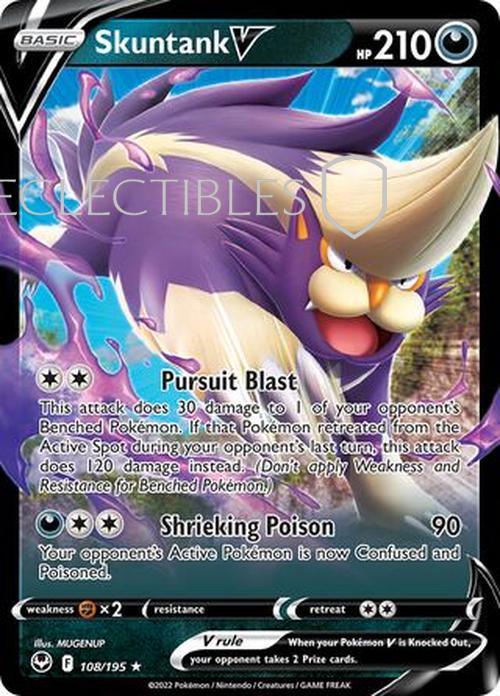 Pokemon Silver Tempest 108/195 Skuntank V
