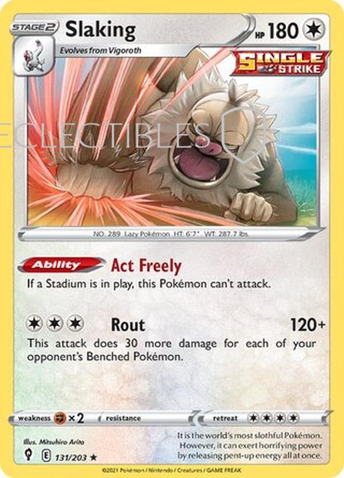 Pokemon Evolving Skies 131/203 Slaking  Reverse Holo