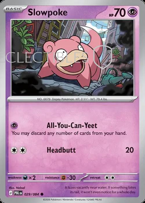 Pokemon pitch black 029/84 Slowpoke  Reverse Holo