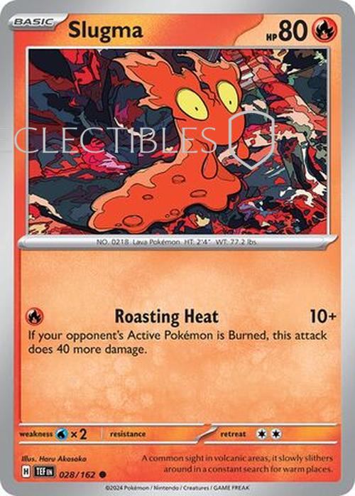 Pokemon Temporal Forces 028/162 Slugma  Reverse Holo