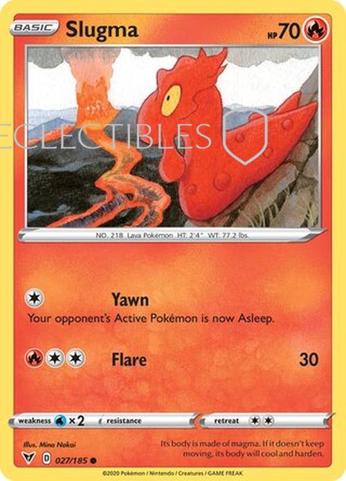Pokemon Vivid Voltage 027/185 Slugma Reverse Holo