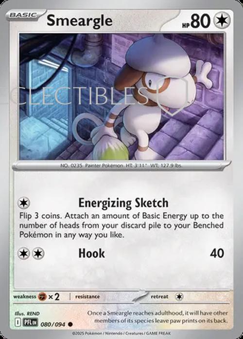 Pokemon Phantasmal Flames 080/094 Smeargle  Reverse Holo