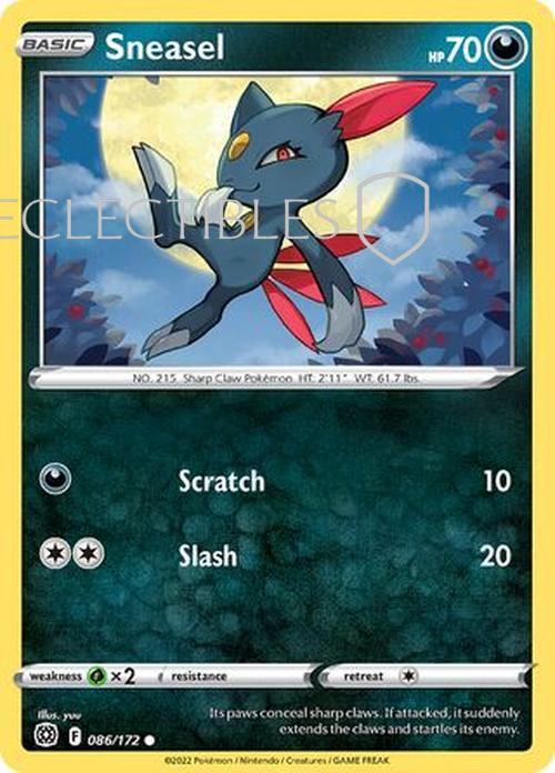 Pokemon Brilliant Stars 086/172 Sneasel  Reverse Holo
