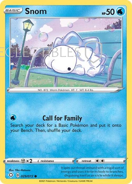 Pokemon Shining Fates 029/072 Snom  Reverse Holo