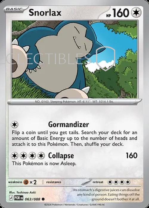 Pokemon Perfect Order 063/88 Snorlax  Reverse Holo