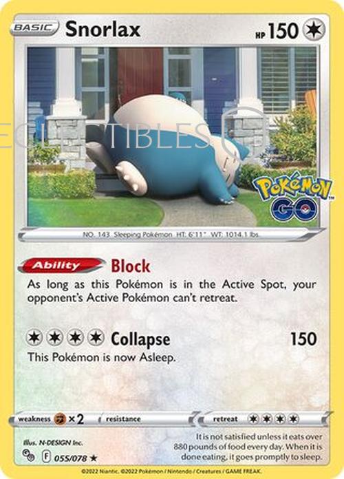 Pokemon Go 055/078 Snorlax Holo