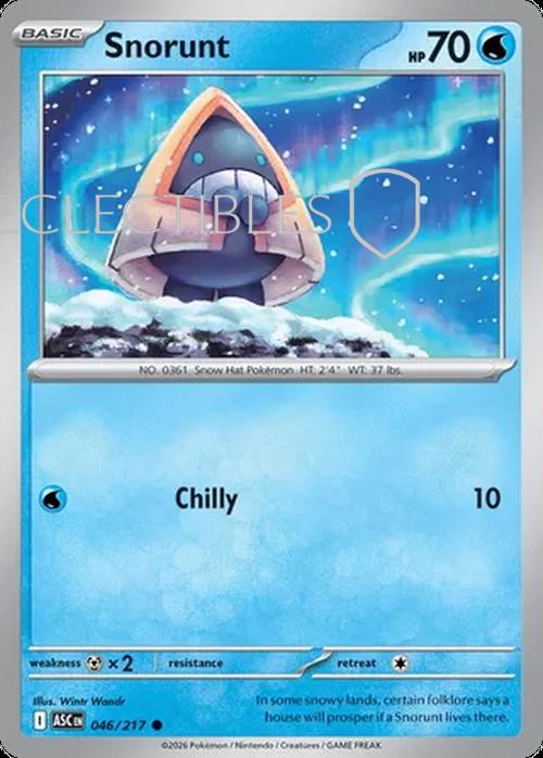 Pokemon Ascended Heroes 046/217 Snorunt  Reverse Holo