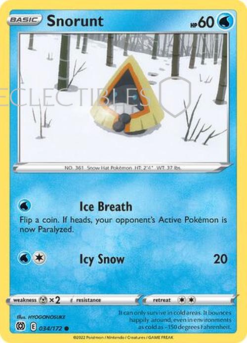Pokemon Brilliant Stars 034/172 Snorunt  Reverse Holo