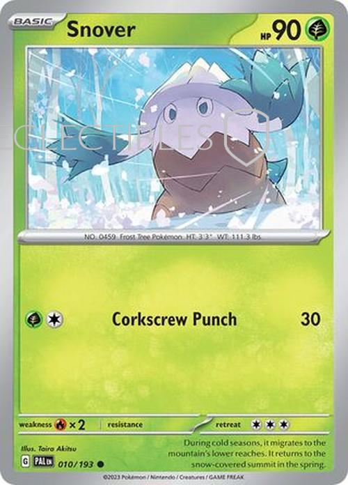 Pokemon Paldea Evolved  010/193 Snover  Reverse Holo