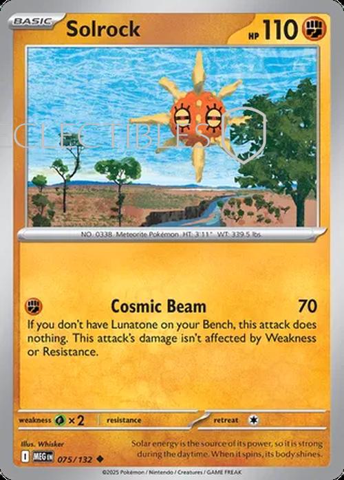 Pokemon Mega Evolutions 075/132 Solrock  Reverse Holo