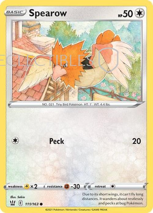 Pokemon Battle Styles 111/163 Spearow  Reverse Holo