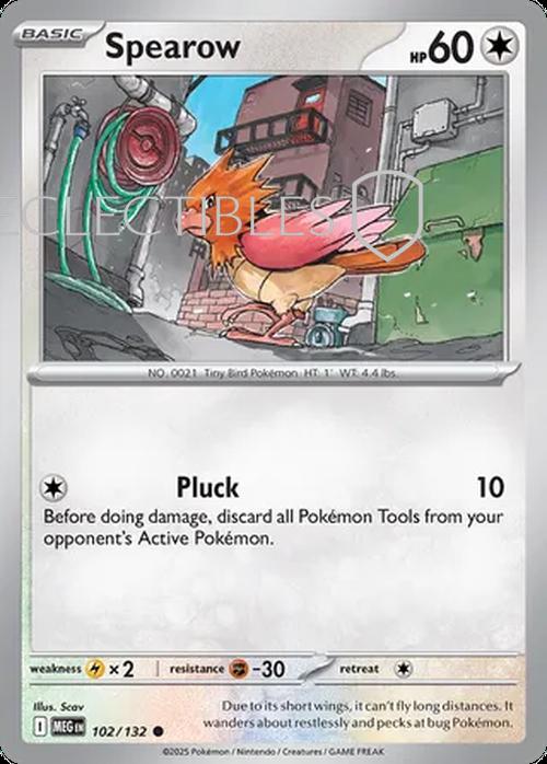 Pokemon Mega Evolutions 102/132 Spearow  Reverse Holo