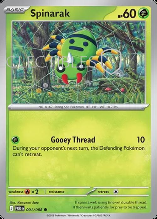 Pokemon Perfect Order 001/88 Spinarak  Reverse Holo