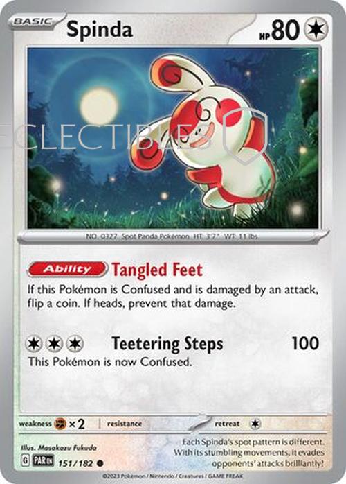 Pokemon Paradox Rift 151/182 Spinda  Reverse Holo