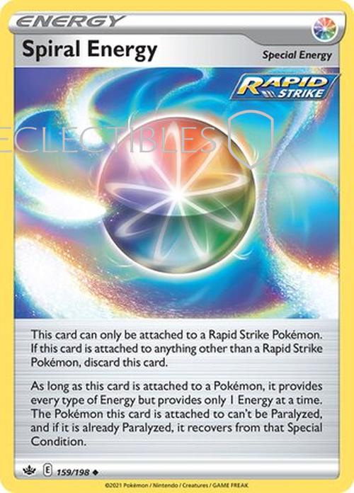 Pokemon Chilling reign 159/198 Spiral Energy  Reverse Holo