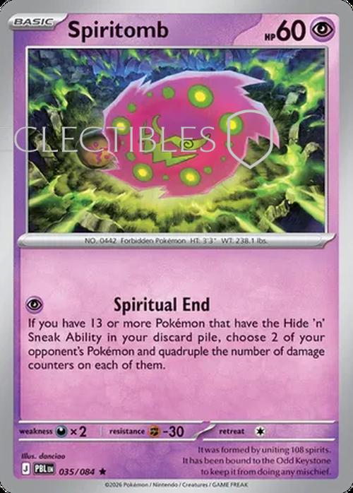 Pokemon pitch black 035/84 Spiritomb Holo