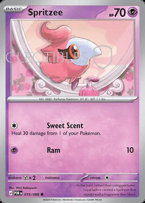 Pokemon Perfect Order 035/88 Spritzee  Reverse Holo