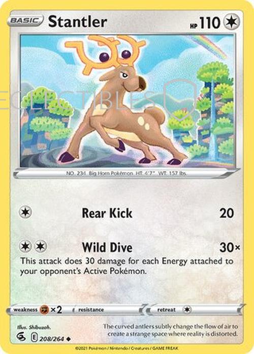Pokemon Fusion Strike 208/264 Stantler  Reverse Holo