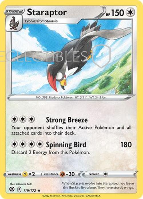 Pokemon Brilliant Stars 119/172 Staraptor  Reverse Holo