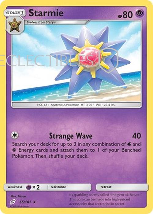 Pokemon Team up 065/181 Starmie Reverse Holo