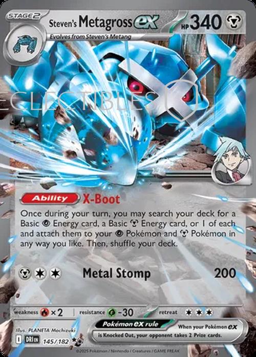 Pokemon Destined Rivals 145/182 Stevens Metagross ex