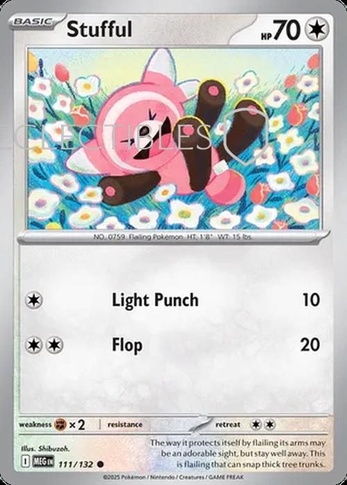 Pokemon Mega Evolutions 111/132 Stufful  Reverse Holo