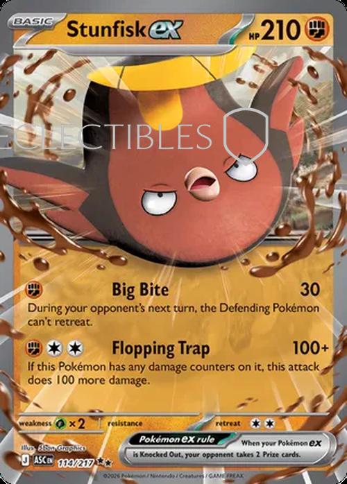 Pokemon Ascended Heroes 114/217 Stunfisk ex