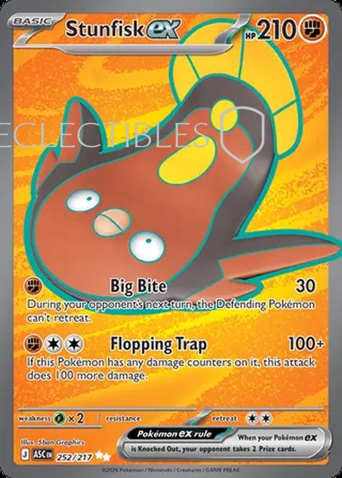 Pokemon Ascended Heroes 252/217 Stunfisk ex