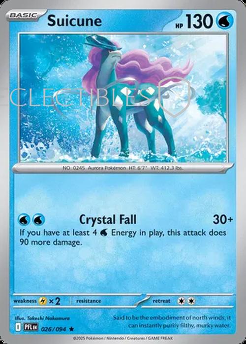Pokemon Phantasmal Flames 026/094 Suicune  Reverse Holo