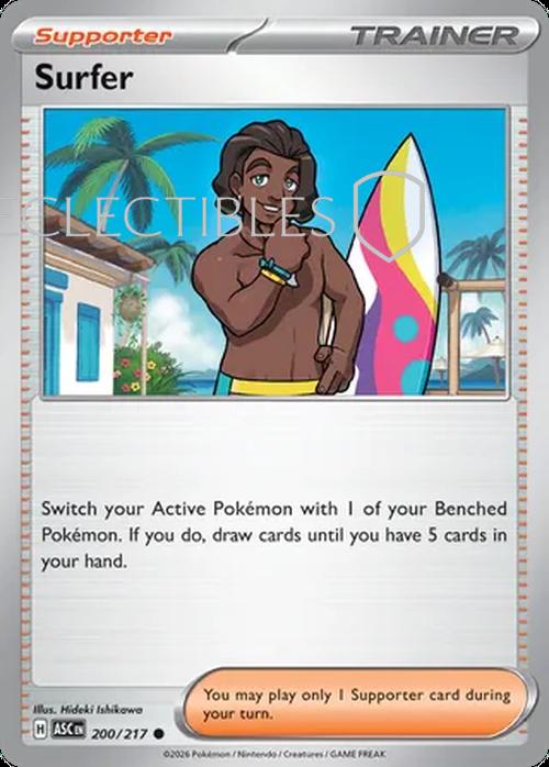 Pokemon Ascended Heroes 200/217 Surfer  Reverse Holo