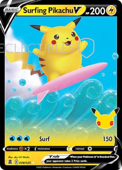 Pokemon Celebrations 008/25 Surfing Pikachu V